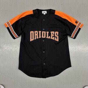 Vintage Baltimore Orioles Shirt Mens Large Black MLB Baseball Starter 90s
